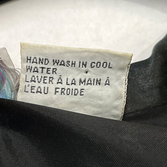 Passports by Pier 1 Kimono Robe Womens OS Black Satin Long Embroidered Dragon - Picture 5 of 9